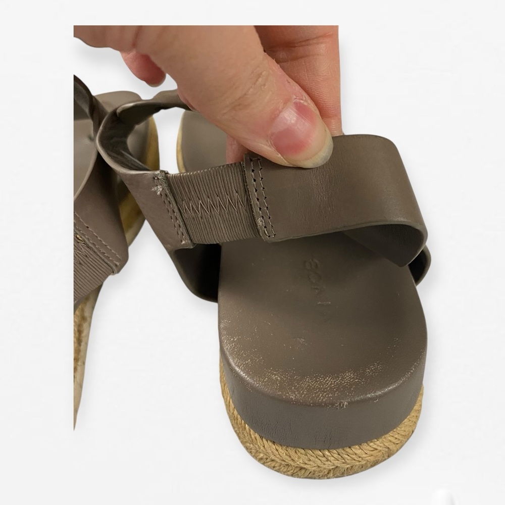 Vince Flint Leather Espadrille Thong Sandal, Women's Tan Beige Sandals 8.5M - Picture 6 of 10